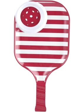 American Flag Melamine Chip and Dip Snack Tray, Red and White Patriotic Striped